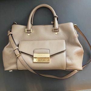 Michael Kors leather tote beige